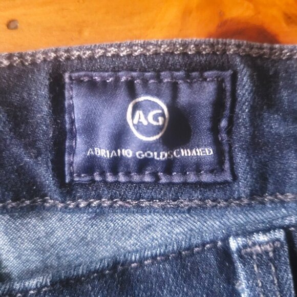 AG Women's Farrah High Rise Skinny Dark Wash Blue Jean - Size 31R - Picture 2 of 11